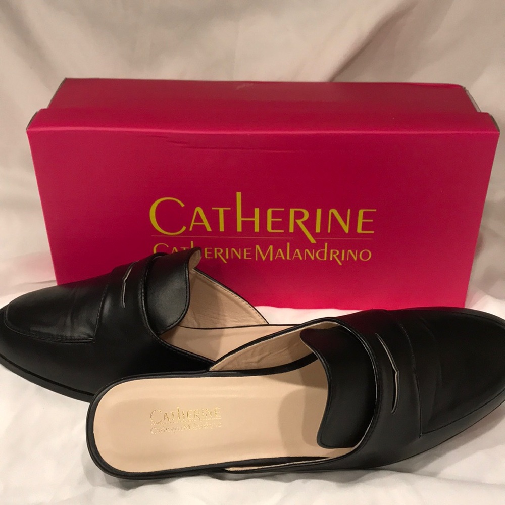 Black slip on Tuxedo shoes